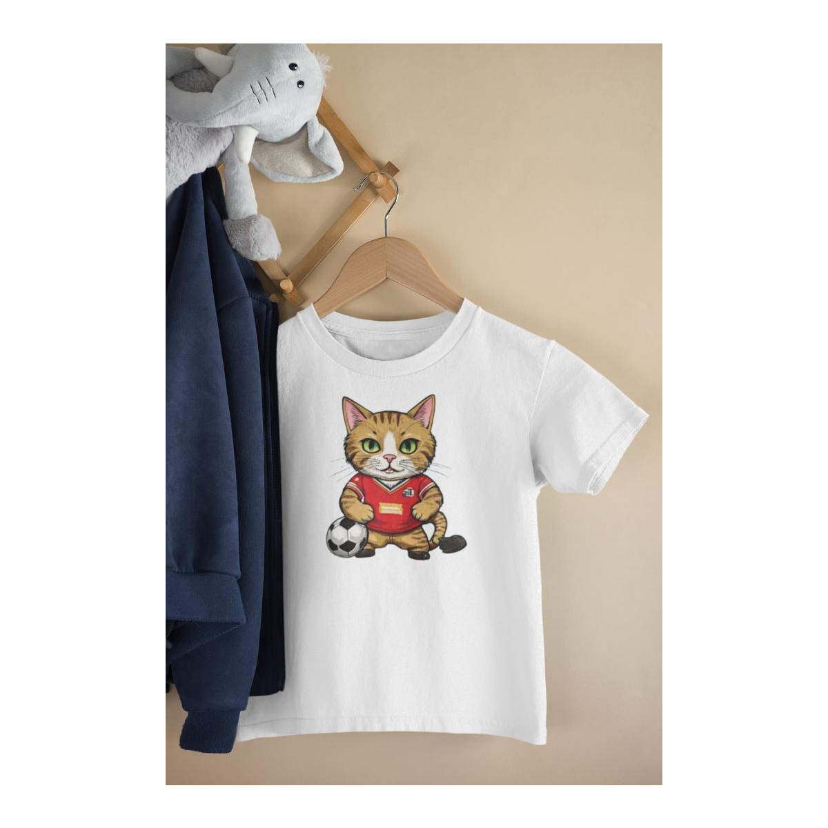 Kinder T-Shirt Comic Soccer-Cat