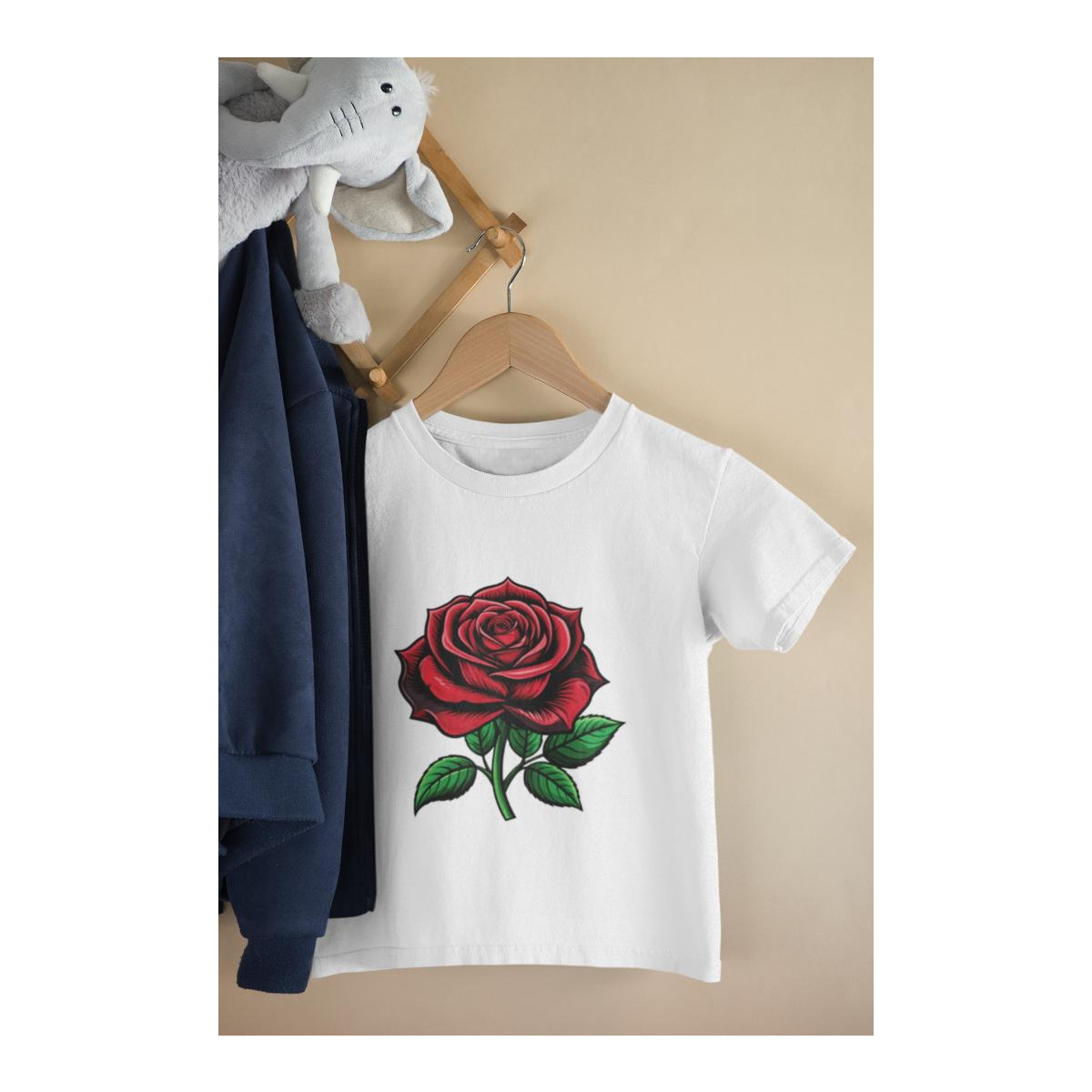 Kinder T-Shirt Day of Dead Tattoo Rose