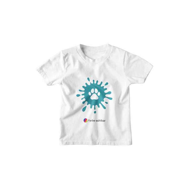 Kinder T-Shirt Dog Splash Silhouette in Schwarz