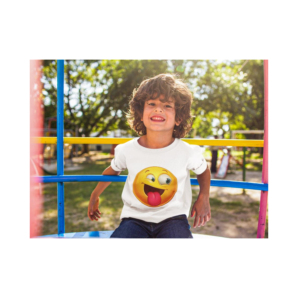 Kinder T-Shirt Emoji Ätsch