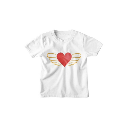Kinder T-Shirt Flying Heart