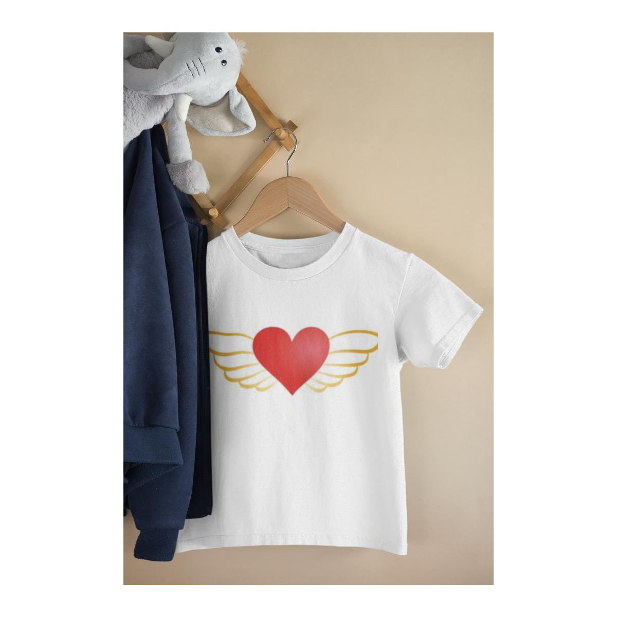 Kinder T-Shirt Flying Heart