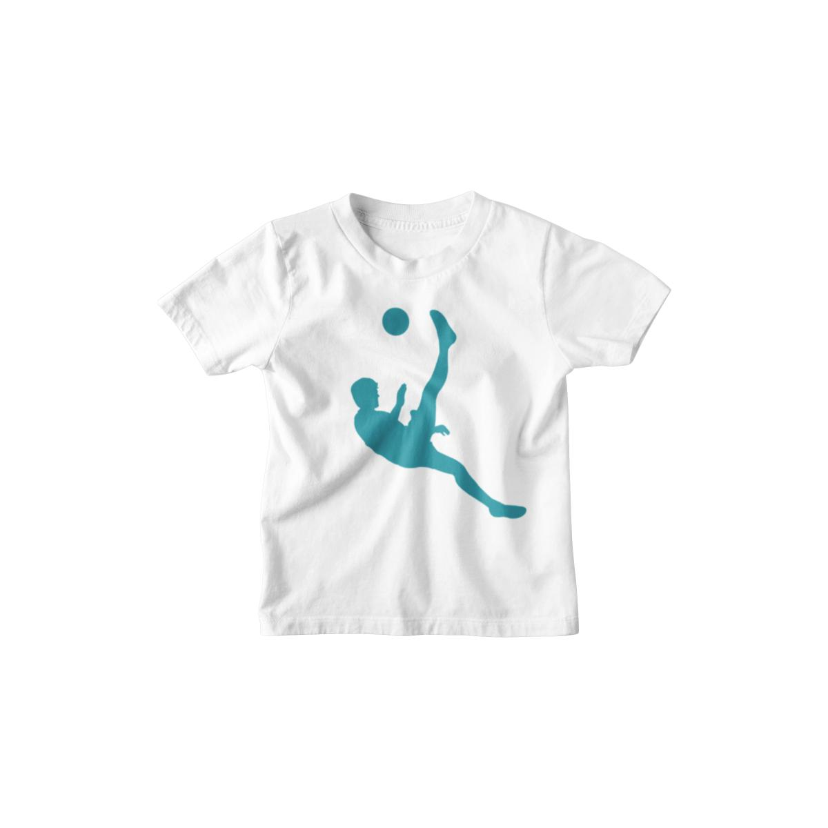 Kinder T-Shirt Fussball Player Silhouette