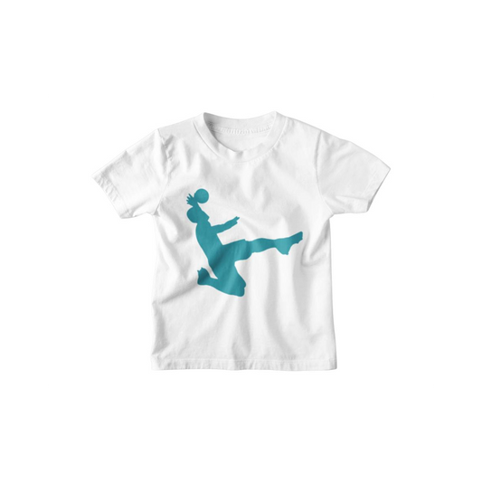 Kinder T-Shirt Fussballer Jump