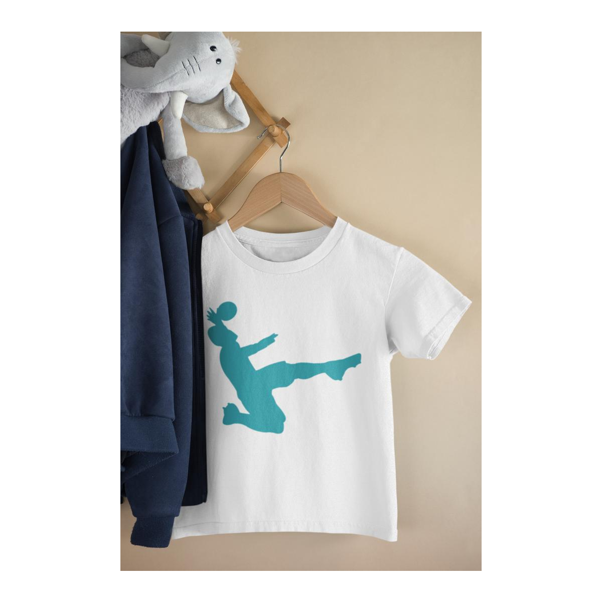 Kinder T-Shirt Fussballer Jump