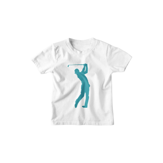 Kinder T-Shirt Golf Spieler Silhouette