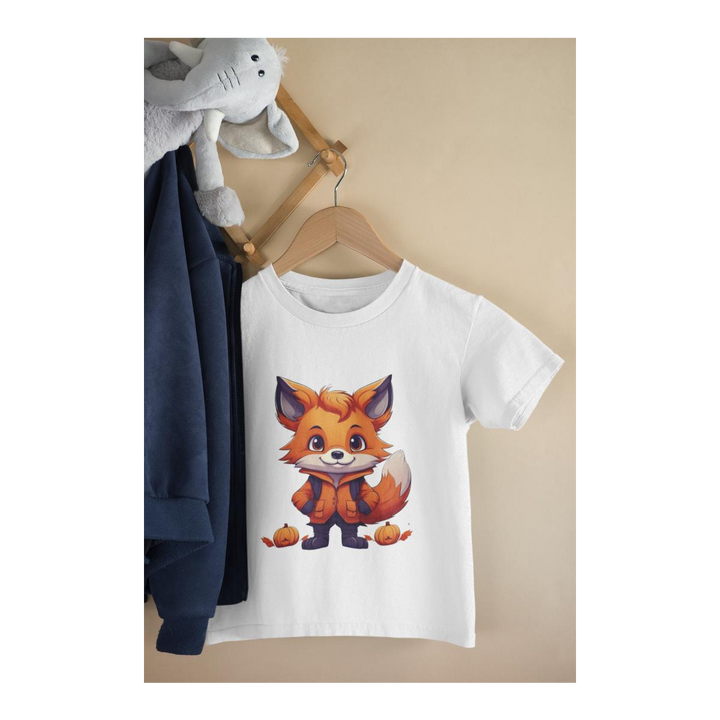 Kinder T-Shirt Halloween Cute Comic Fox