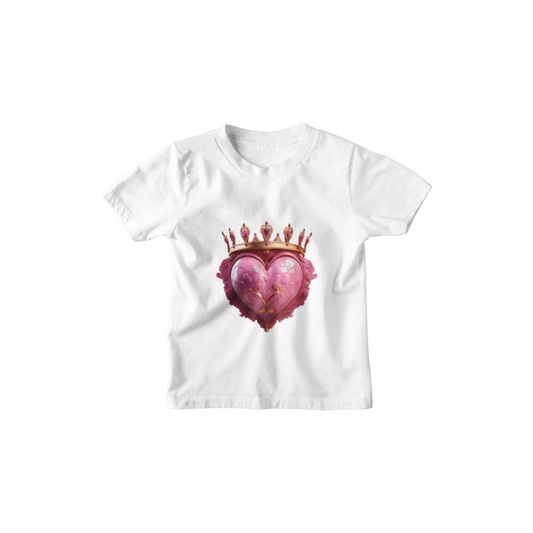 Kinder T-Shirt Herz mit Krone