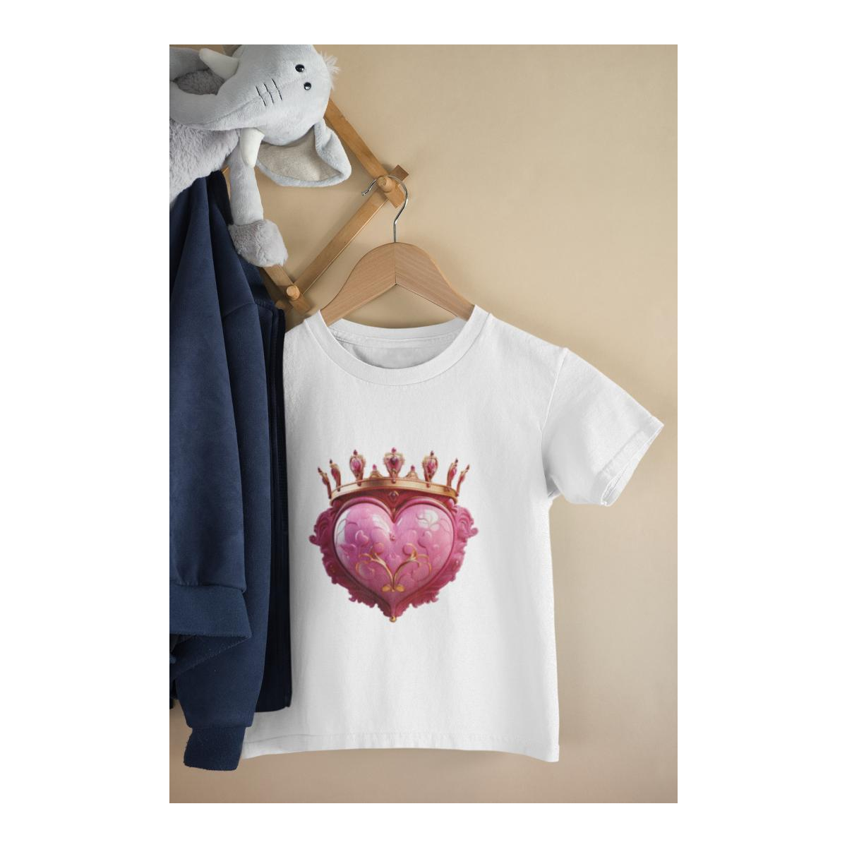 Kinder T-Shirt Herz mit Krone