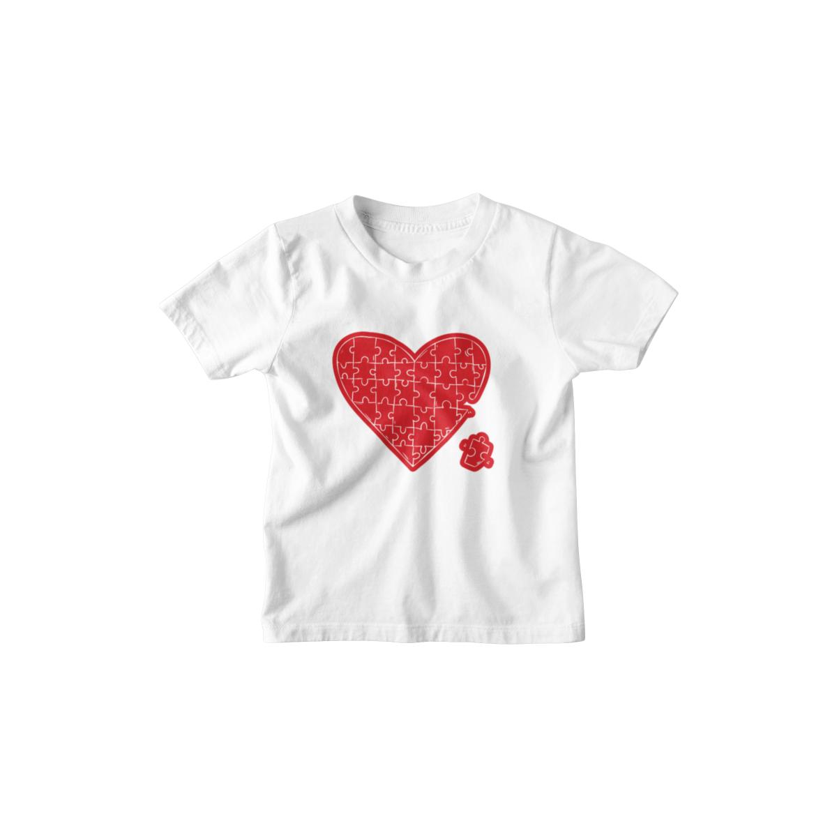 Kinder T-Shirt Herzpuzzle mit Puzzle-Teil