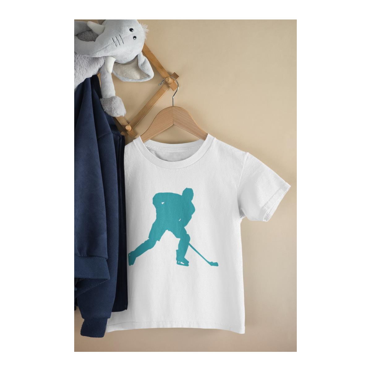 Kinder T-Shirt Hockey Player 3 Silhouette