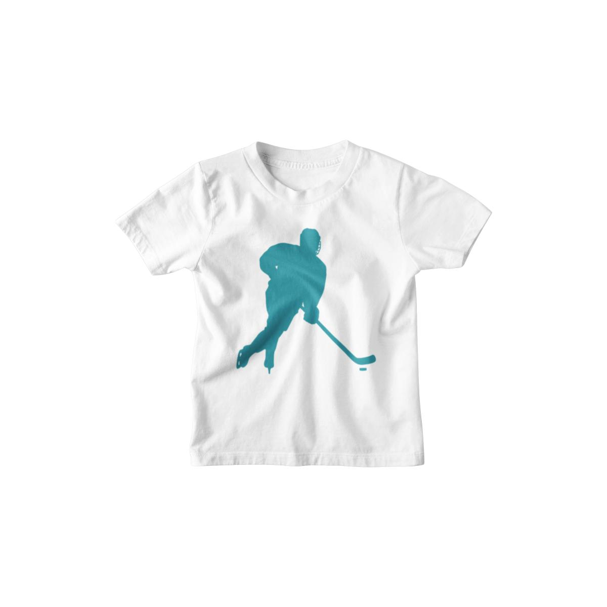 Kinder T-Shirt Hockey Player Silhouette 2