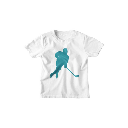 Kinder T-Shirt Hockey Player Silhouette 2