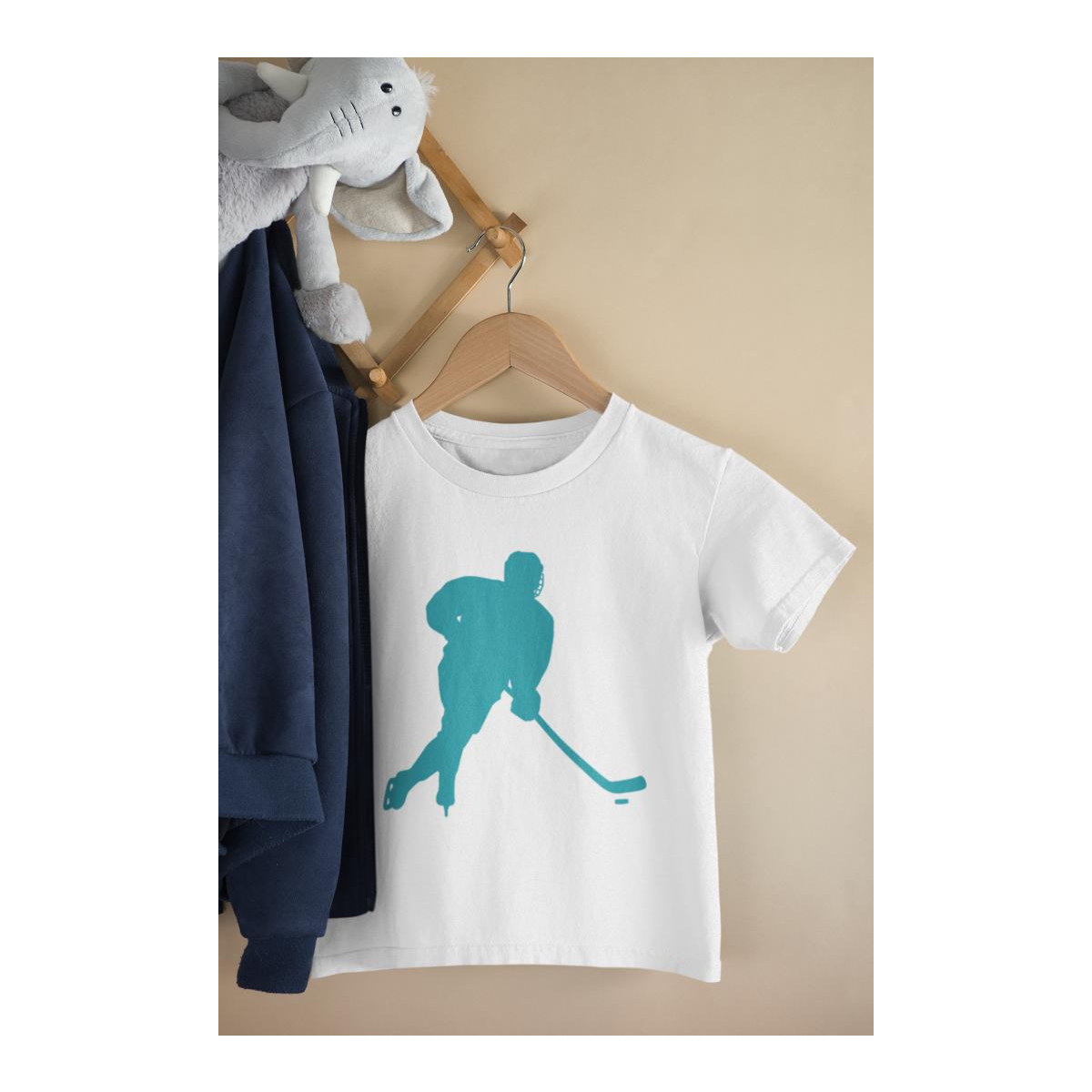 Kinder T-Shirt Hockey Player Silhouette 2