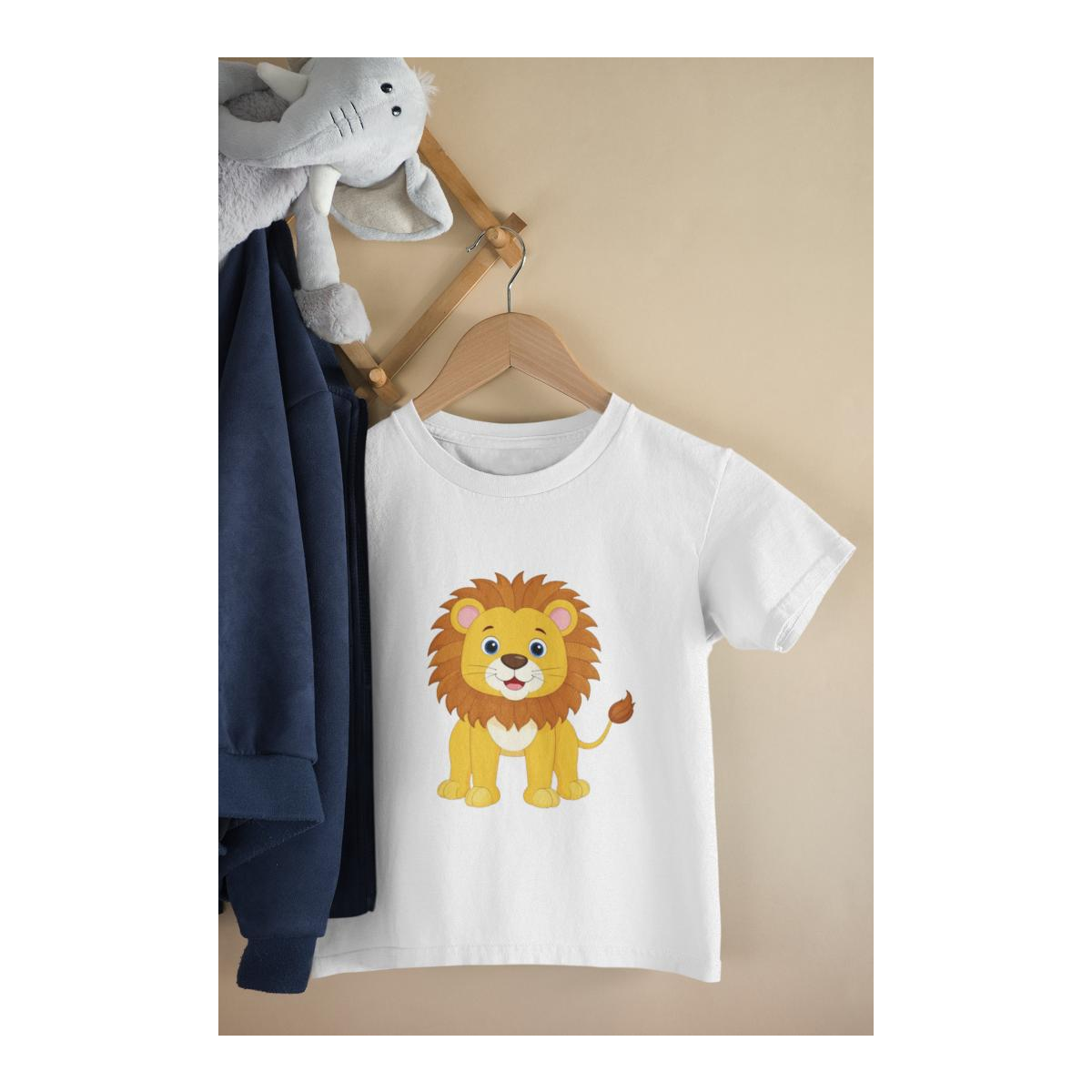 Kinder T-Shirt Kleiner Comic Löwe