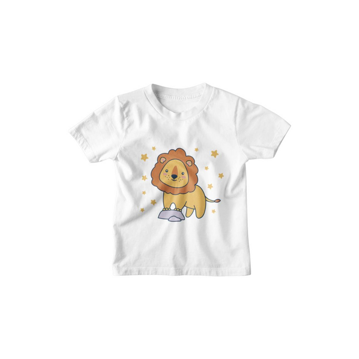 Kinder T-Shirt Kleiner Löwe auf Stein