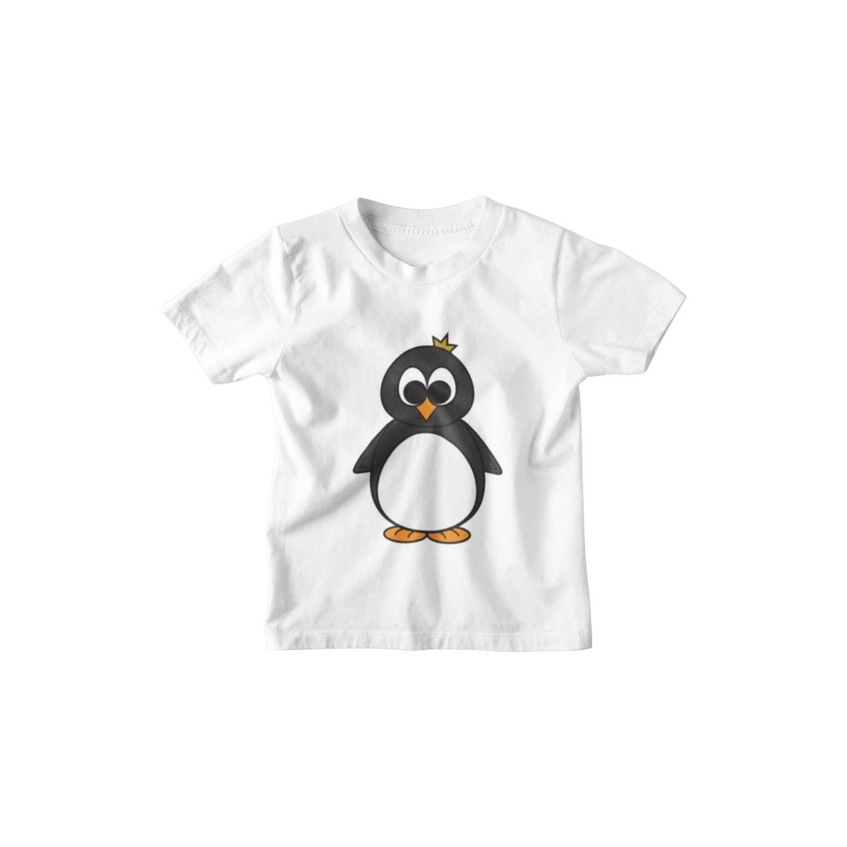 Kinder T-Shirt Kleiner Pinguin König