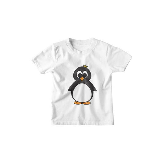 Kinder T-Shirt Kleiner Pinguin König