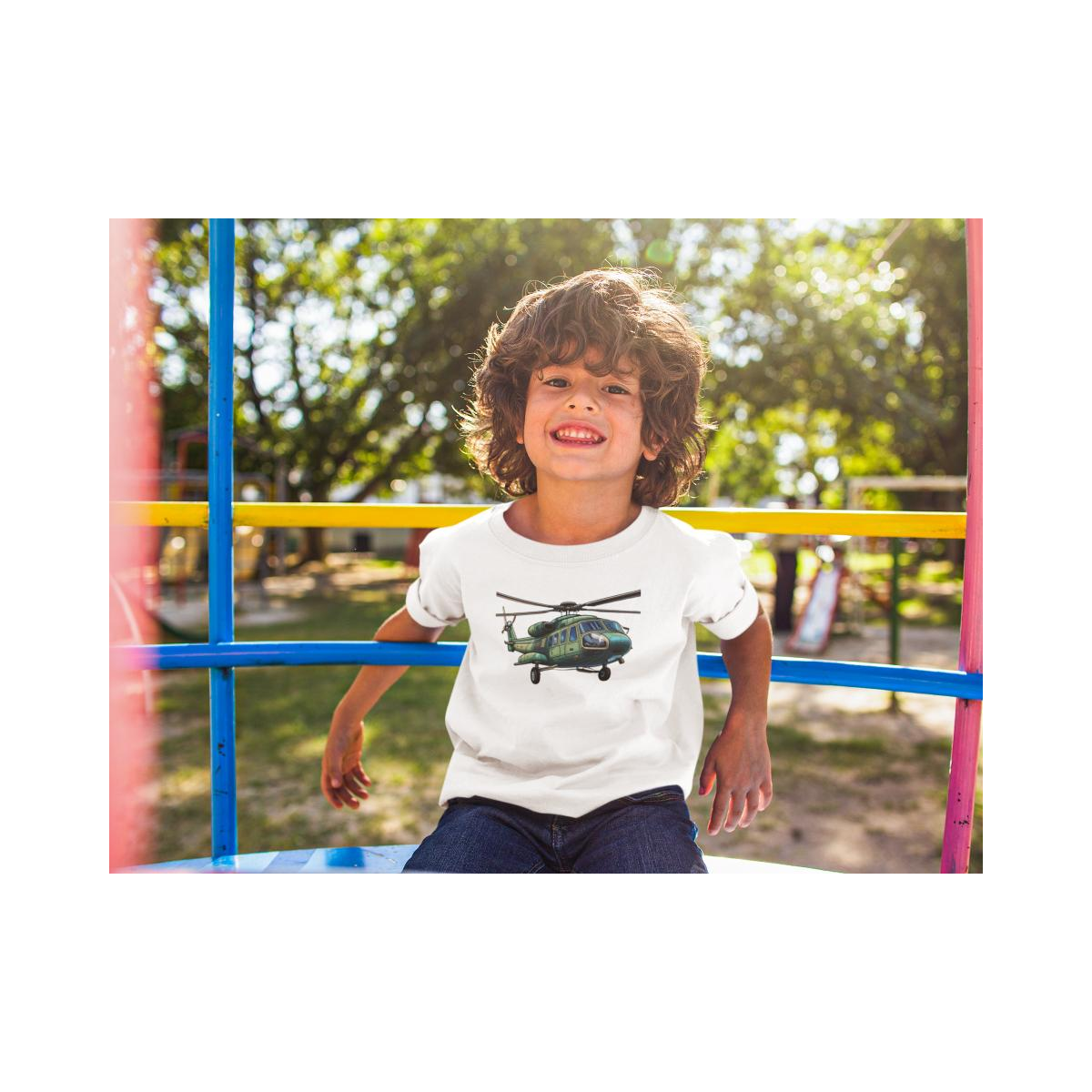 Kinder T-Shirt Militär Helikopter