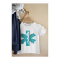 Kinder T-Shirt Paramedic Symbol in Weiss