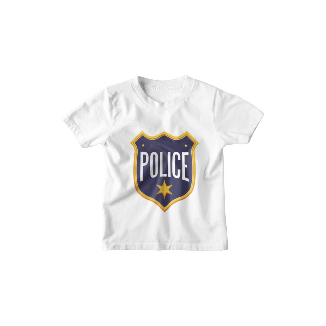 Kinder T-Shirt Police Patches