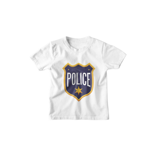Kinder T-Shirt Police Patches