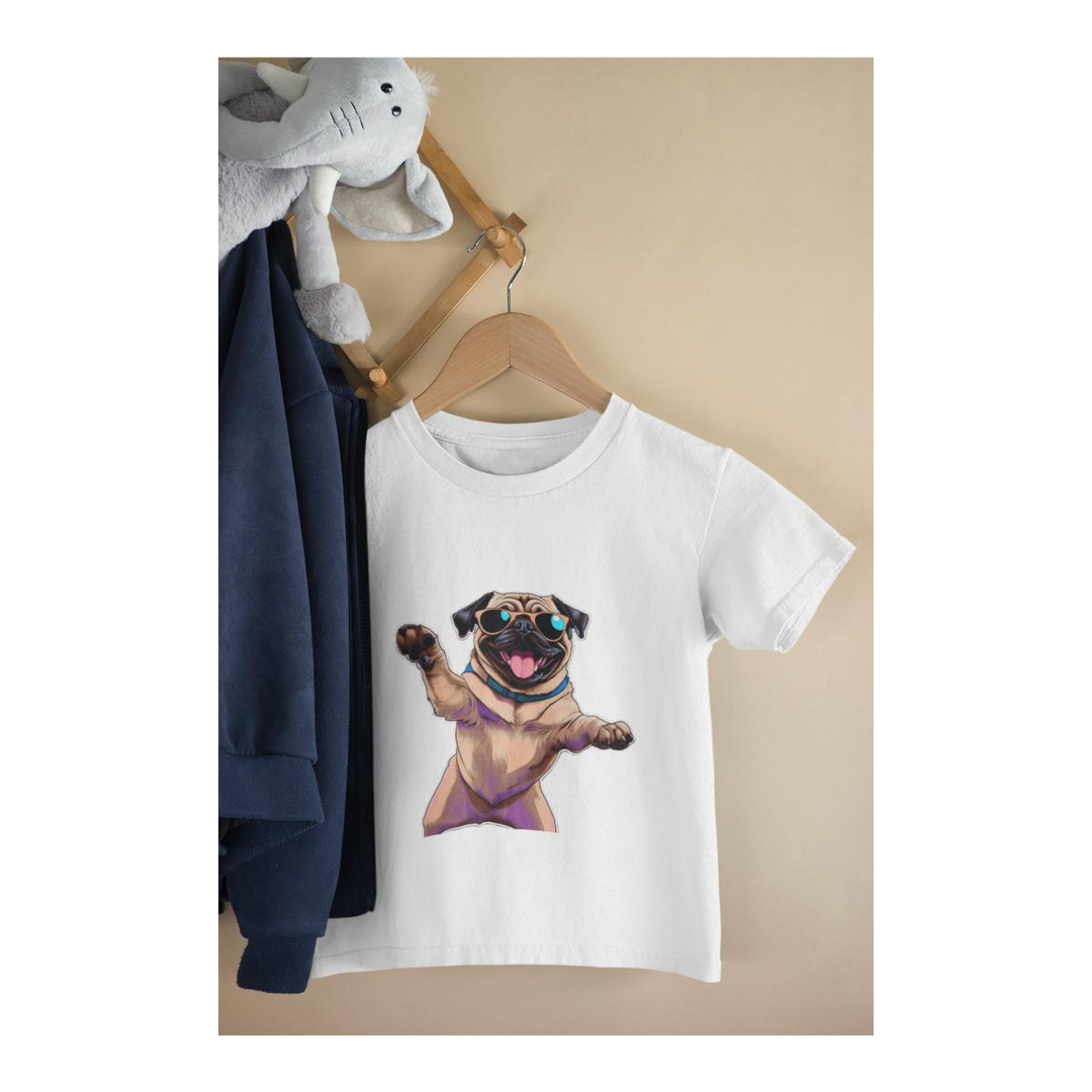 Kinder T-Shirt PugDabbing Dog