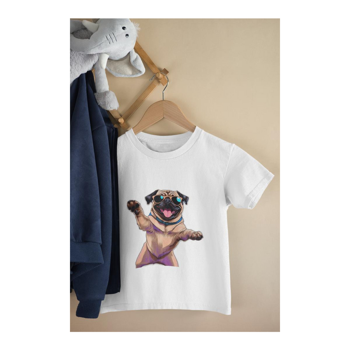 Kinder T-Shirt PugDabbing Dog