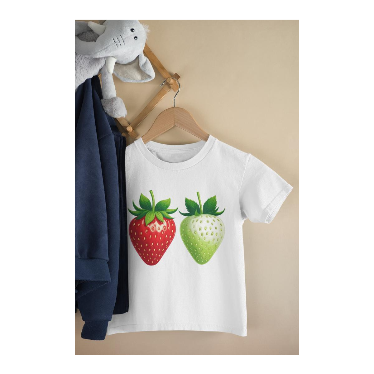 Kinder T-Shirt Realistische Erdbeere