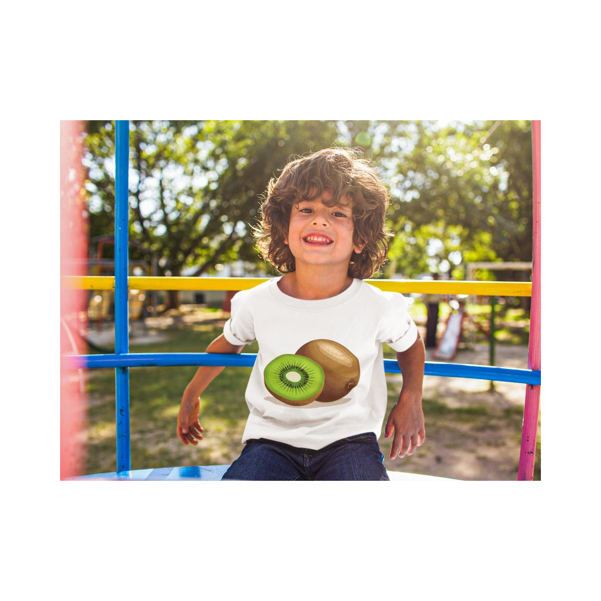 Kinder T-Shirt Realistische Kiwi