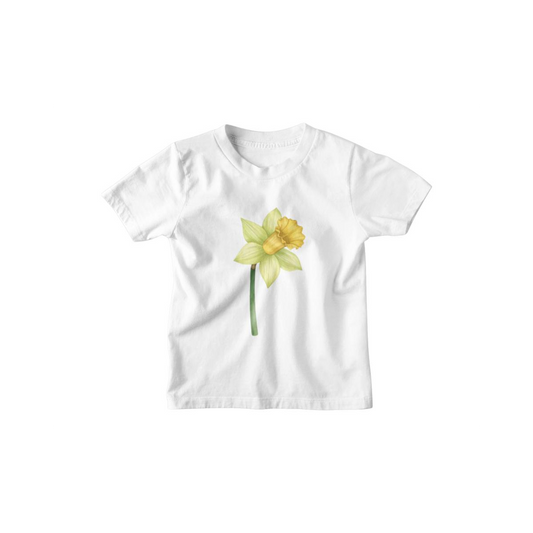 Kinder T-Shirt Realistische Narzissen Blume