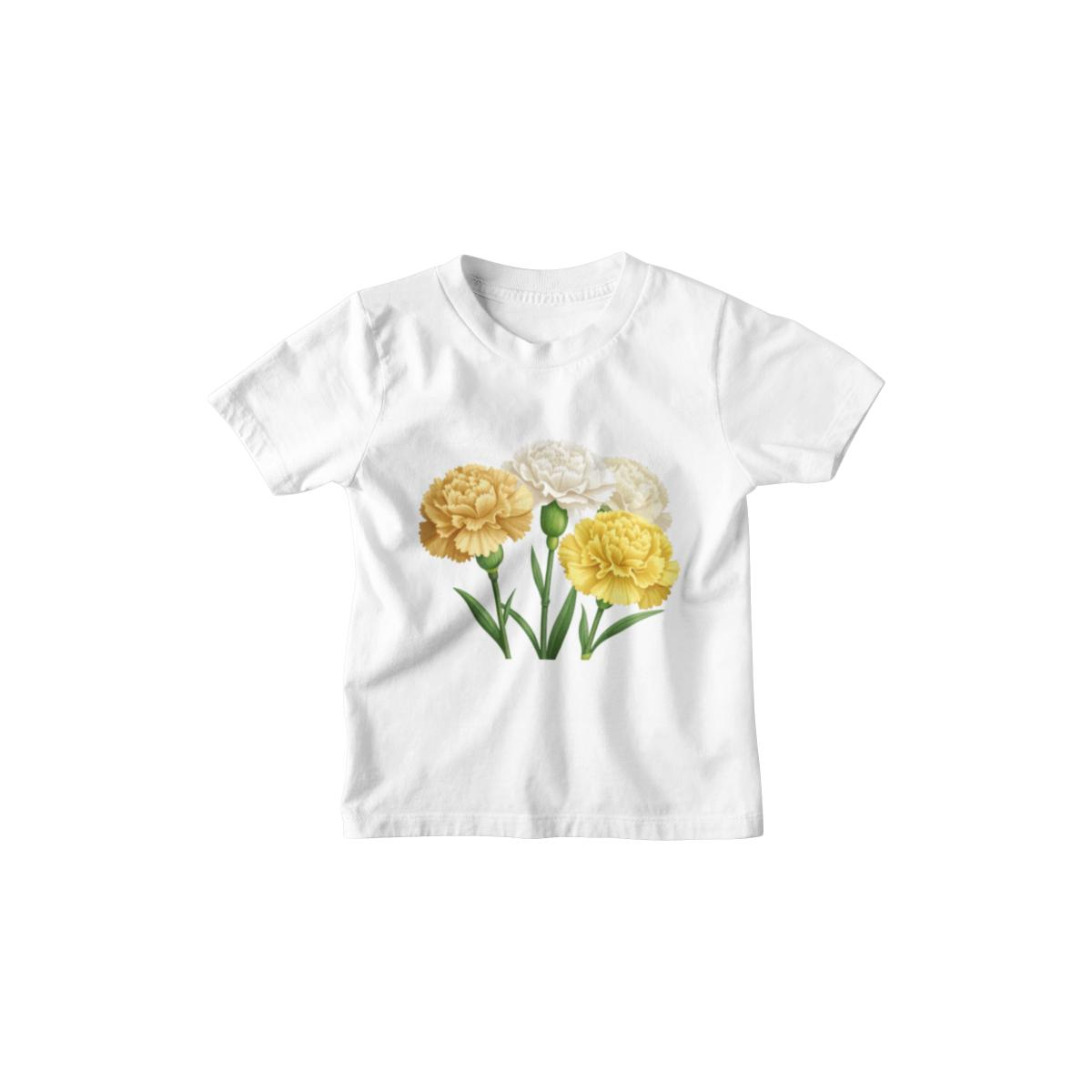 Kinder T-Shirt Realistische Nelken Blume