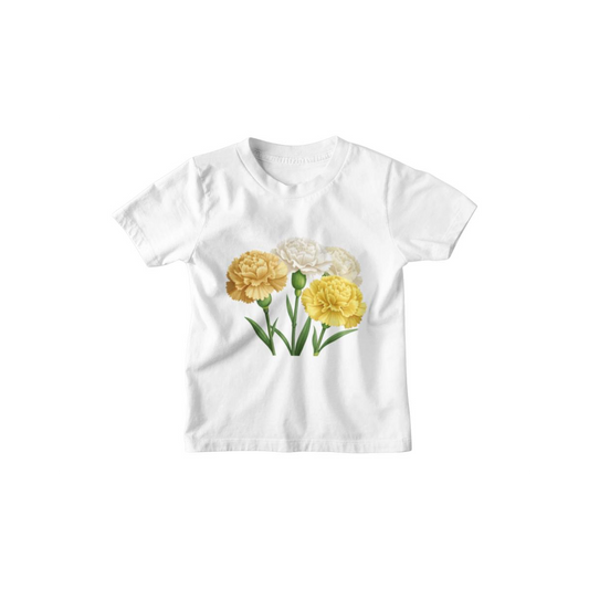 Kinder T-Shirt Realistische Nelken Blume