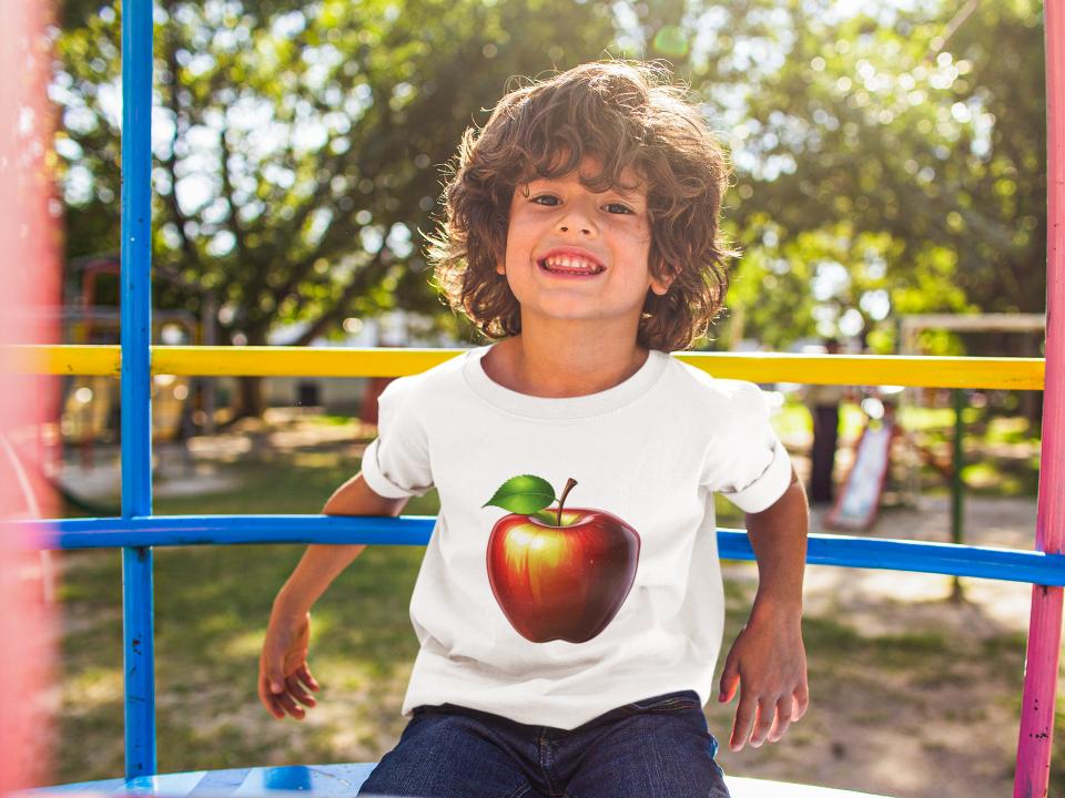 Kinder T-Shirt Realistischer Apfel