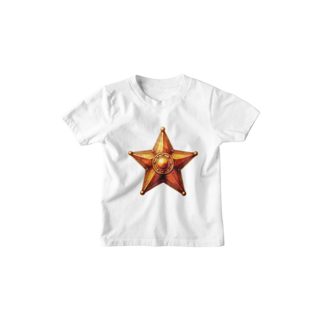 Kinder T-Shirt Sheriffstern Glänzend