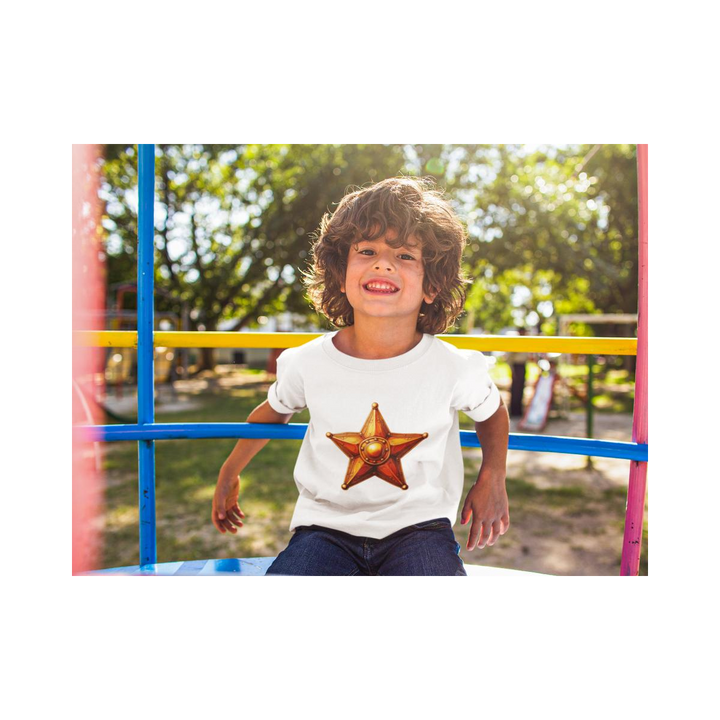 Kinder T-Shirt Sheriffstern Glänzend