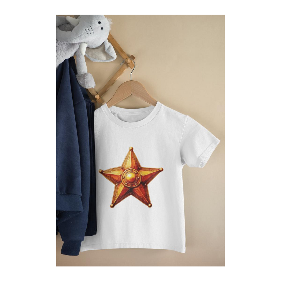 Kinder T-Shirt Sheriffstern Glänzend