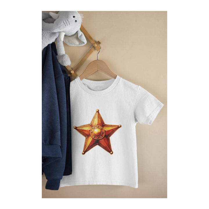 Kinder T-Shirt Sheriffstern Glänzend