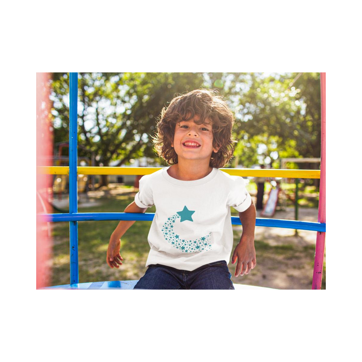 Kinder T-Shirt Sterne Schweif in Gelb