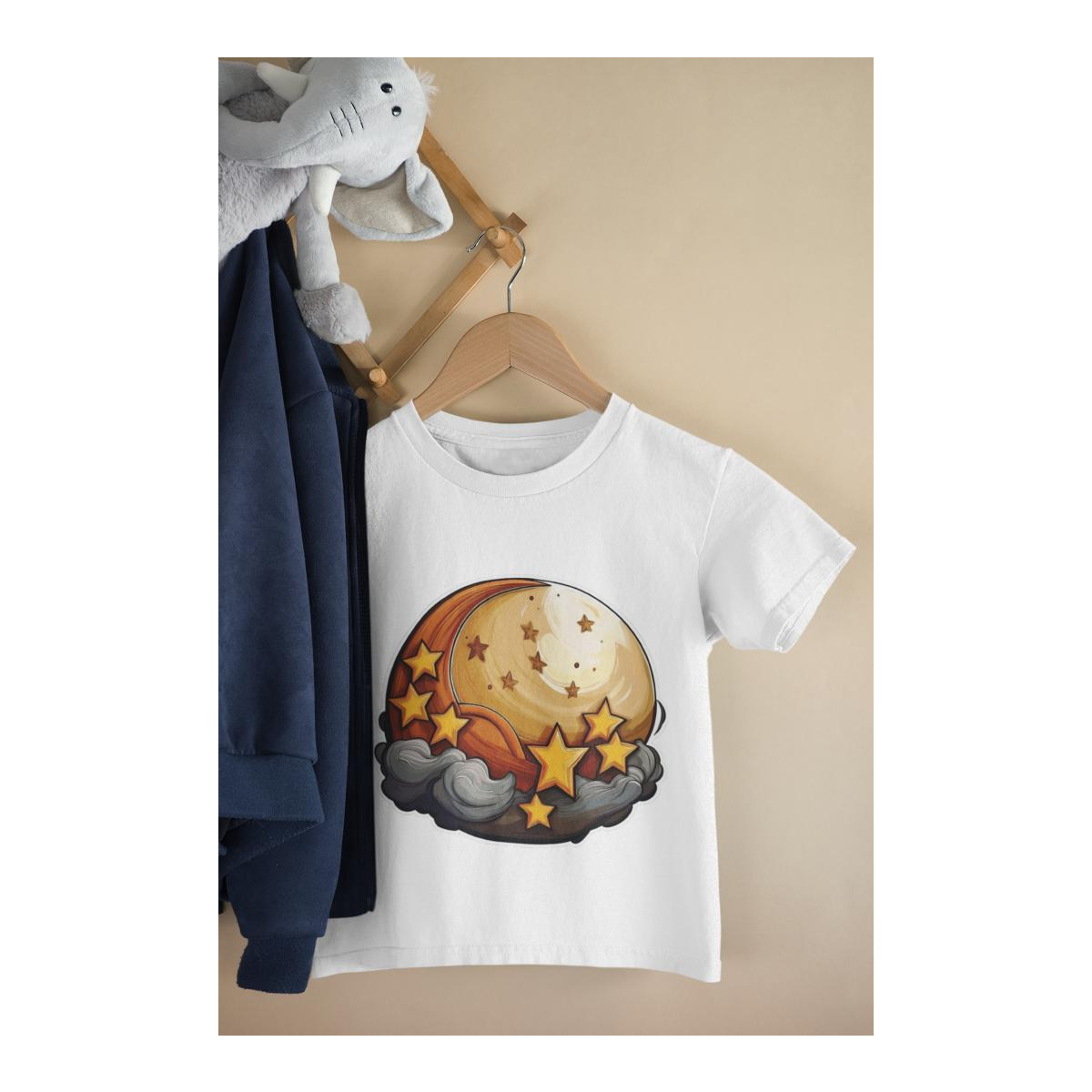 Kinder T-Shirt Sterne und Mond