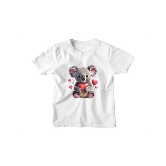 Kinder T-Shirt Süsser Verliebter Koala
