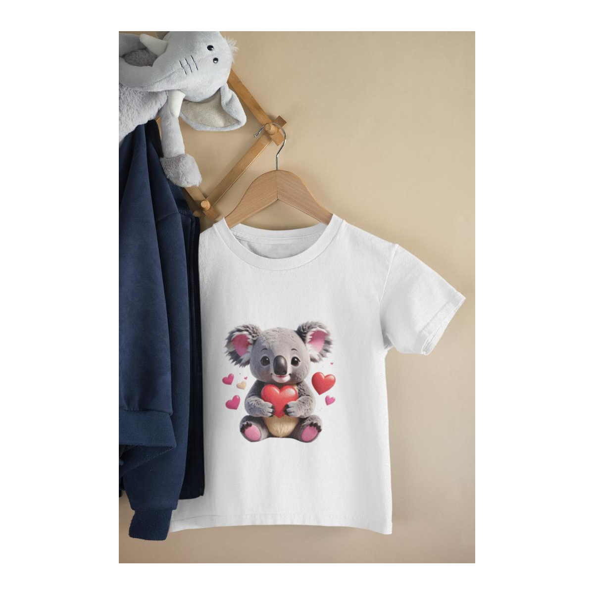 Kinder T-Shirt Süsser Verliebter Koala