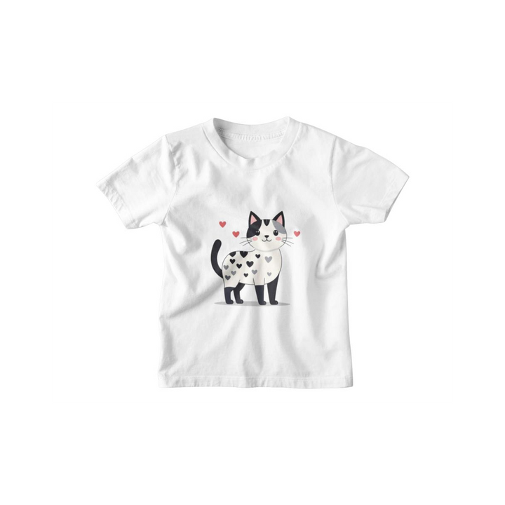 Kinder T-Shirt Sweet Cat with Heart