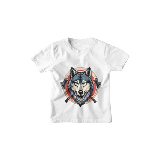 Kinder T-Shirt Wolf and Tomahawk