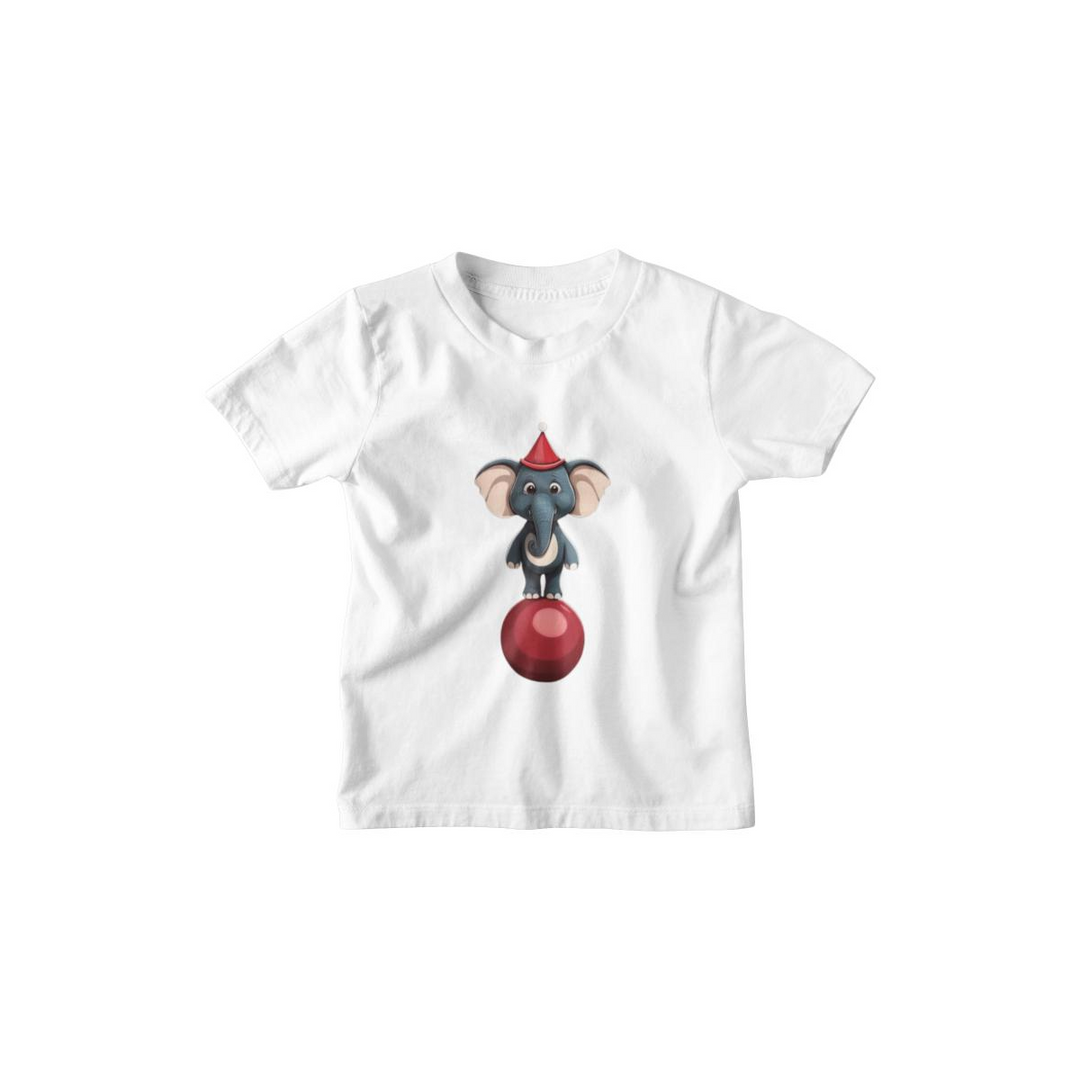 Kinder T-Shirt Zirkus Elefant auf Ball