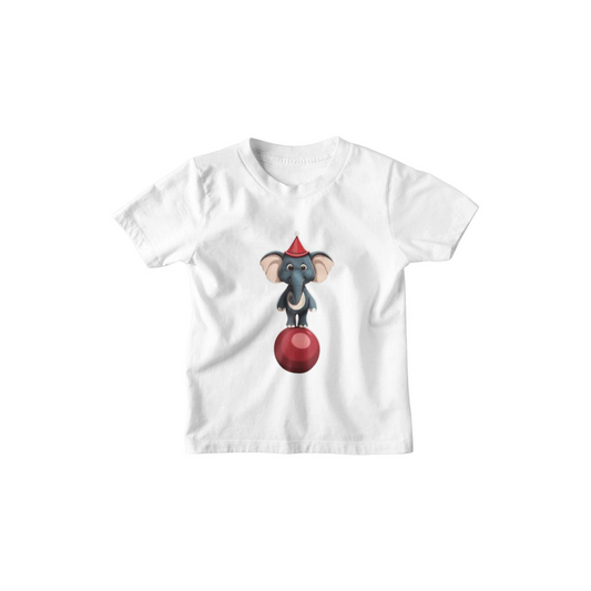 Kinder T-Shirt Zirkus Elefant auf Ball