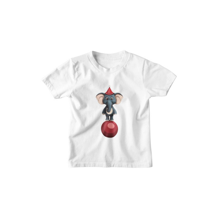 Kinder T-Shirt Zirkus Elefant auf Ball
