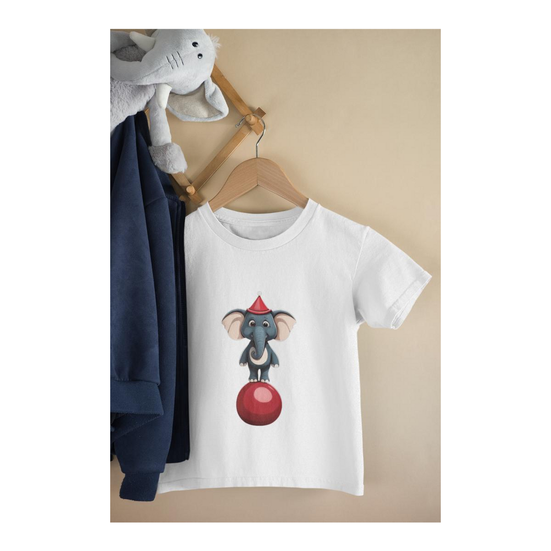Kinder T-Shirt Zirkus Elefant auf Ball
