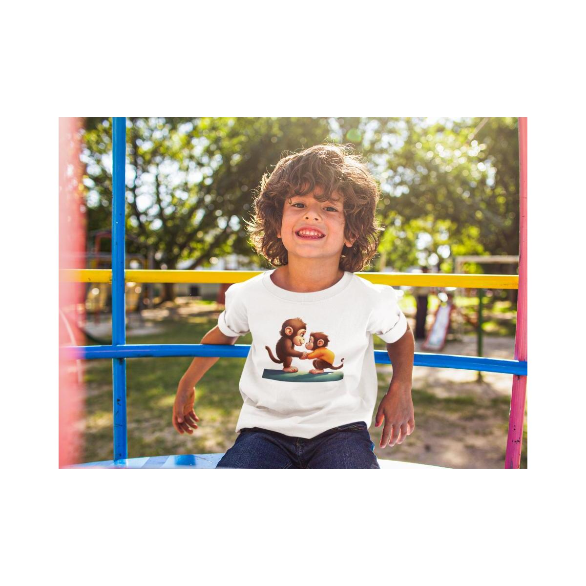 Kinder T-Shirt Zwei süsse Affen-Babies