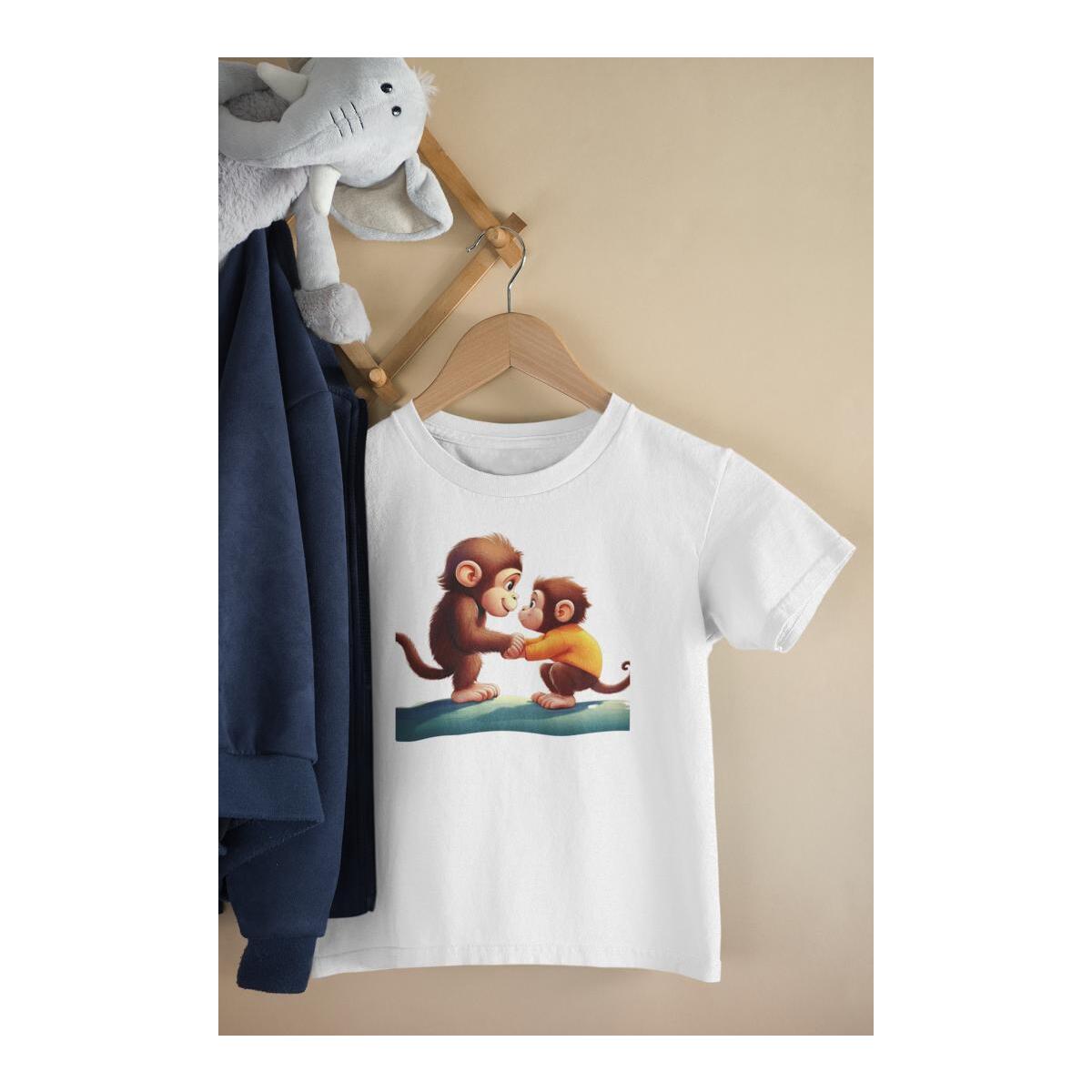 Kinder T-Shirt Zwei süsse Affen-Babies